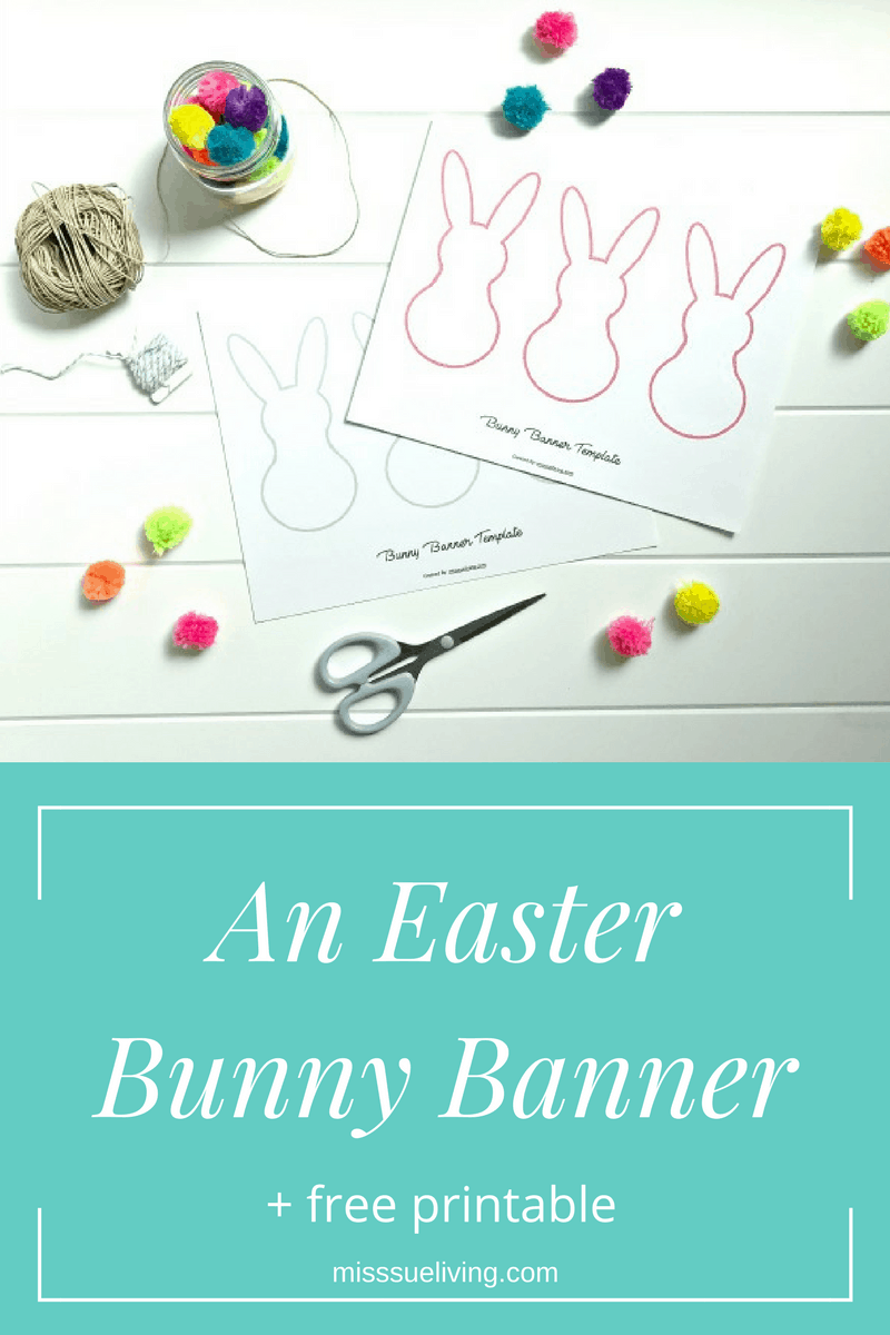 bunny template, bunny printable, printable bunny banner,