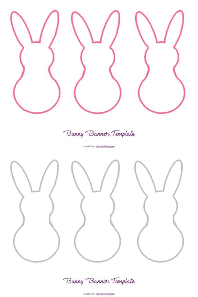 An Easter Diy Bunny Banner Free Printable Miss Sue Living