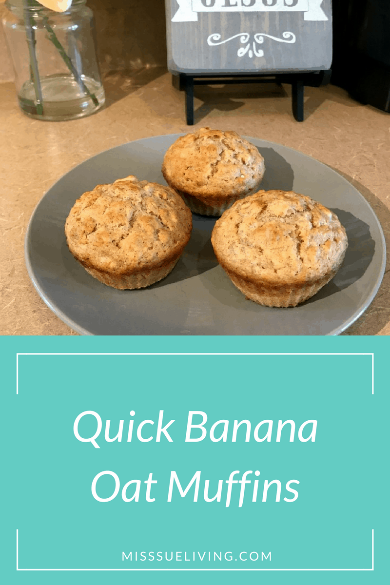 Quick Banana Oat Muffins-great for breakfast on the go!