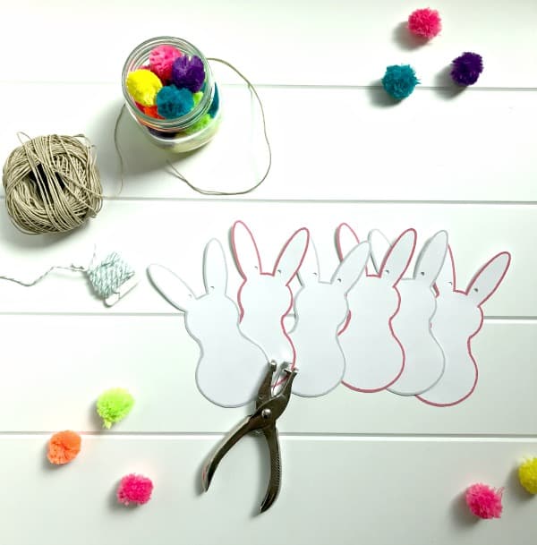 bunny banner cut-outs