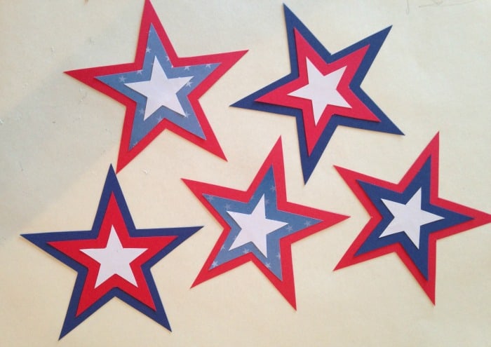 DIY Patriotic Star Wand assembly