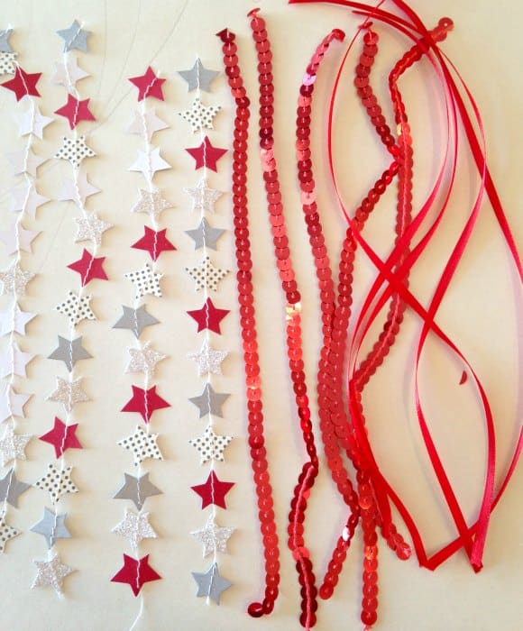 DIY Patriotic Star Wands ribbons