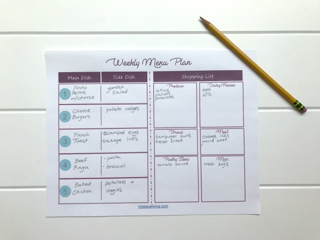 How to Easily Create a Weekly Menu Plan + FREE Printable