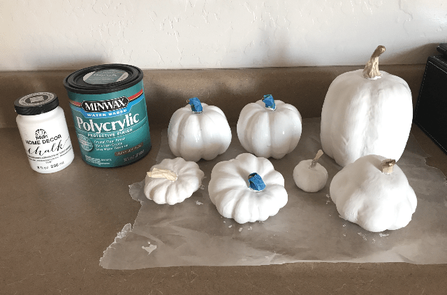 Simple and Easy Ways to Add Fall to Your Home, fall home decor, pumpkin decor, easy home decor, DIY chalk paint pumpkin
