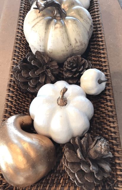 Simple and Easy Ways to Add Fall to Your Home, fall home decor, pumpkin decor, easy home decor, DIY chalk paint pumpkin