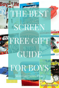 The Best Screen Free Gift Guide for Boys, screen free gifts, boys gift guide, boys gift ideas, boys gifts, holiday gift guide, boys christmas gifts, #boysgiftguide