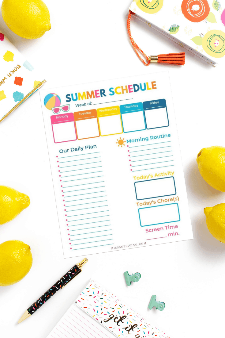 A Summer Schedule For Kids That Will Keep Them Busy - Miss Sue Living
