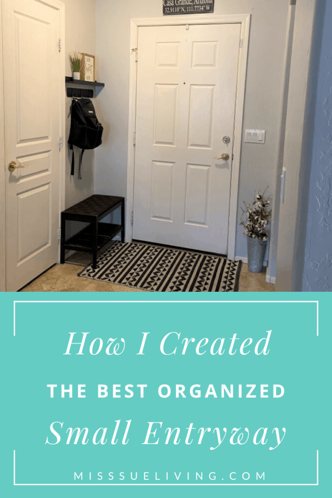 How I Created The Best Organized Small Entryway - Miss Sue Living